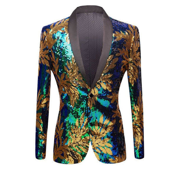 Men's Suit Sequin Leaf Dress