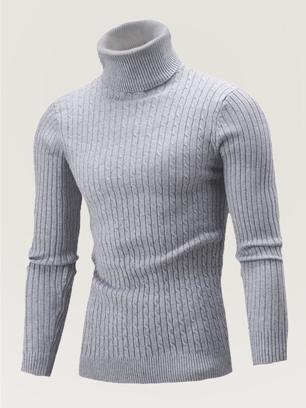 Men's Slim Fit Pullover Knitted Turtleneck Sweater SM101406