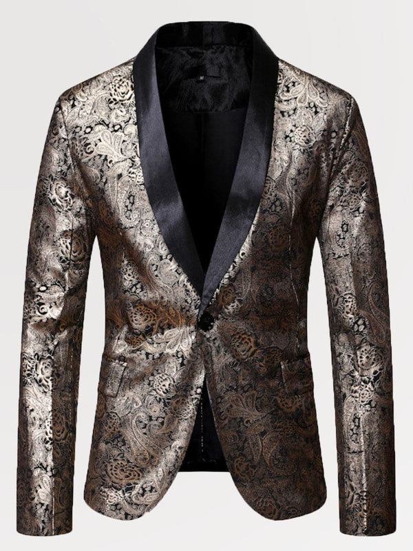 Men's Bronzing Print One Button Casual Blazer SM102006