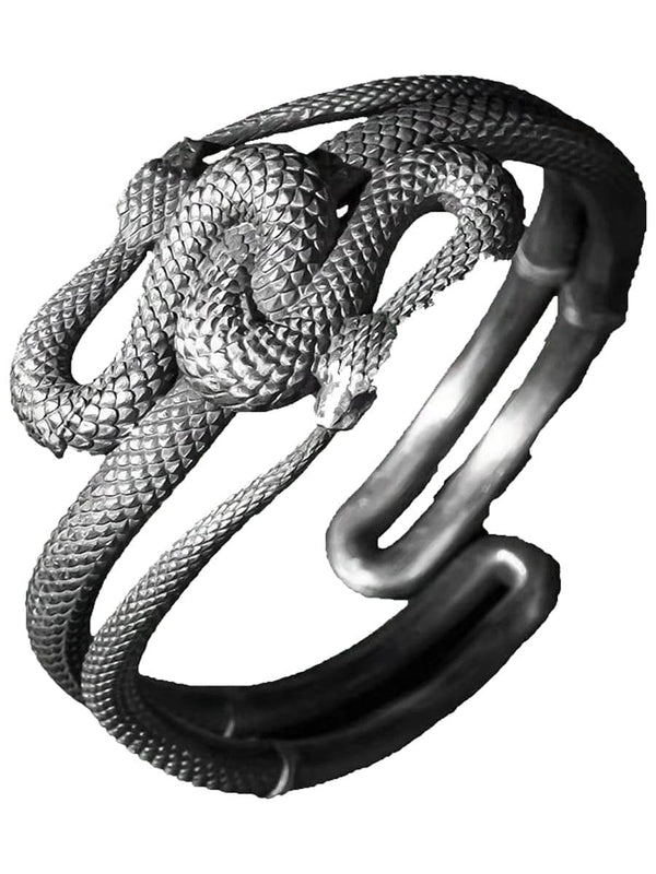 Men's Embossed Snake Opening Adjustable Bracelet F040608