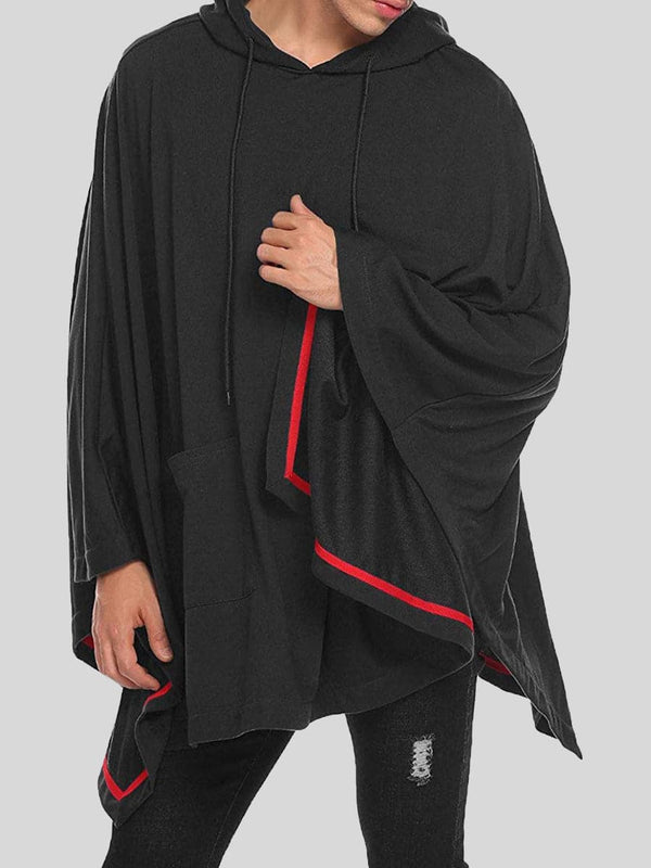 Casual Men's Solid Color Hooded Cape SM090601