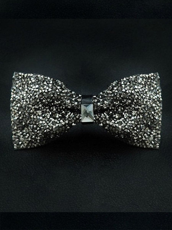 Men's Rhinestone Tip Adjustable Bow Ties SM111004