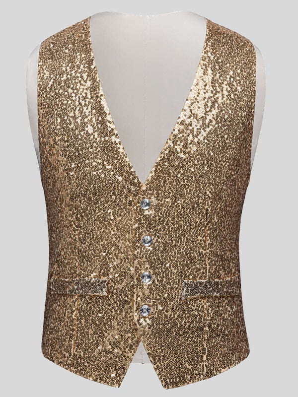 Men's Jazz Street Dance Slim Sequin Vest SM090517