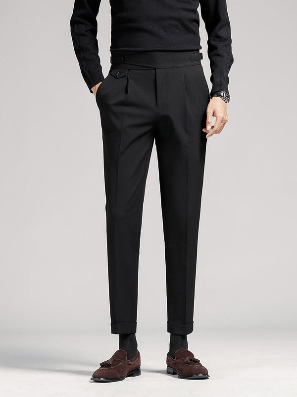 Men's High Waist Suit Pants Ninth Pants SMLB168