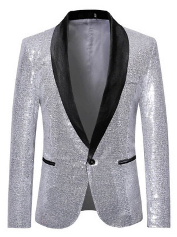 Men's Classic Shiny Sequin Party Dinner Blazer F121001