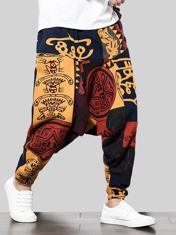 Fashion Plus Size Printed Loose Hip Hop Harem Pants SM090505