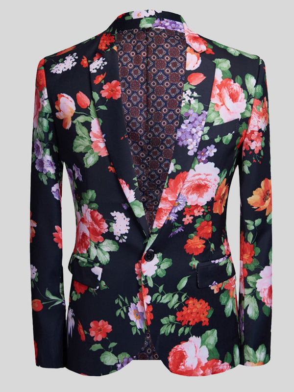 Korean Style Men's Printed Blazer Two-Piece Suit SM090513