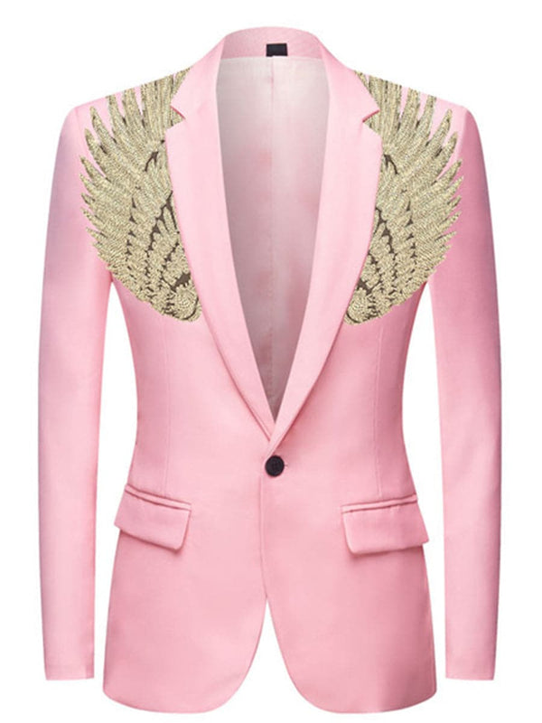 Men's Colorful Sequin Wings Blazer SMLB086