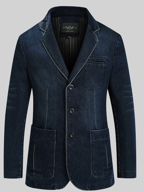 Men's Slim Pocket Denim Jacket SMLB167